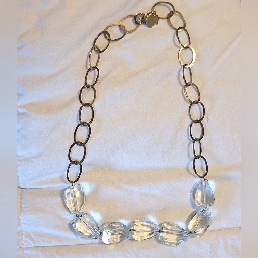 JoJo | Chunky Faceted Clear Beads Necklace